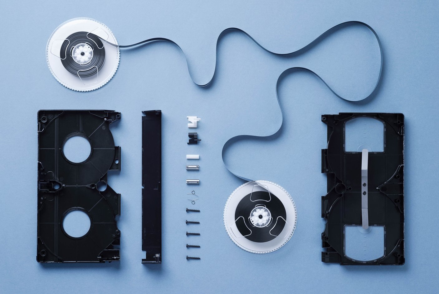 VHS Cassette Disassembled